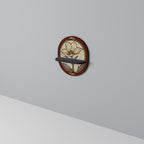 TIMELESS FLORA Ovales Kunstregal in Schwarz