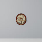 TIMELESS FLORA Ovales Kunstregal in Eiche-Optik