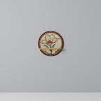 TIMELESS FLORA Rundes Kunstregal in Eiche-Optik