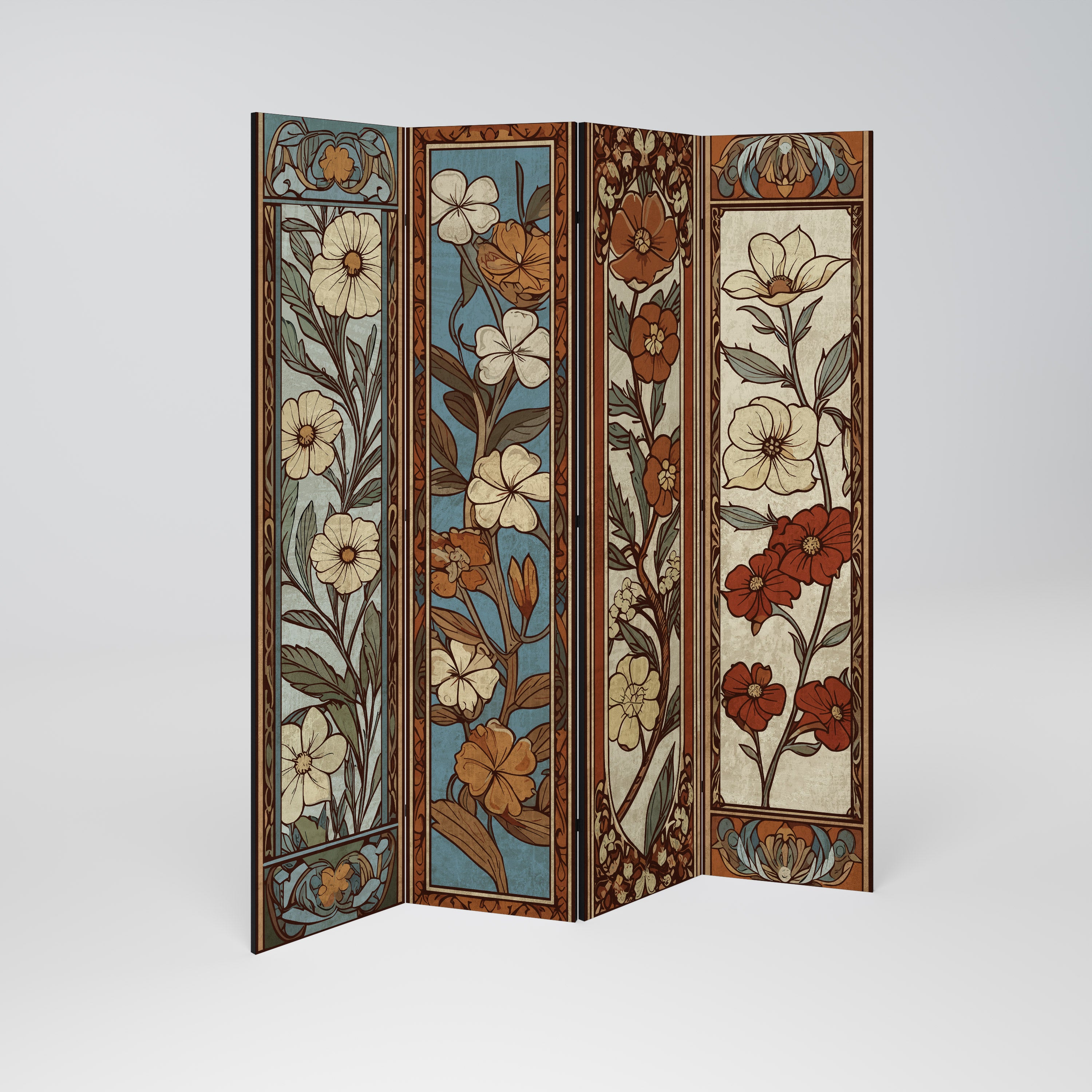 TIMELESS FLORA 4-teiliger Paravent