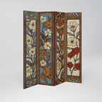 TIMELESS FLORA Dekorativer Paravent - 4-teilig