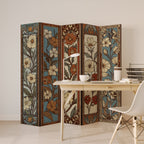 TIMELESS FLORA Dekorativer Paravent - 5-teilig