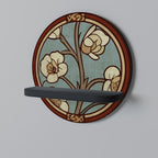 ORNATE PETALS Rundes Kunstregal in Schwarz