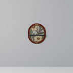 HERITAGE BLOSSOM Ovales Kunstregal in Schwarz