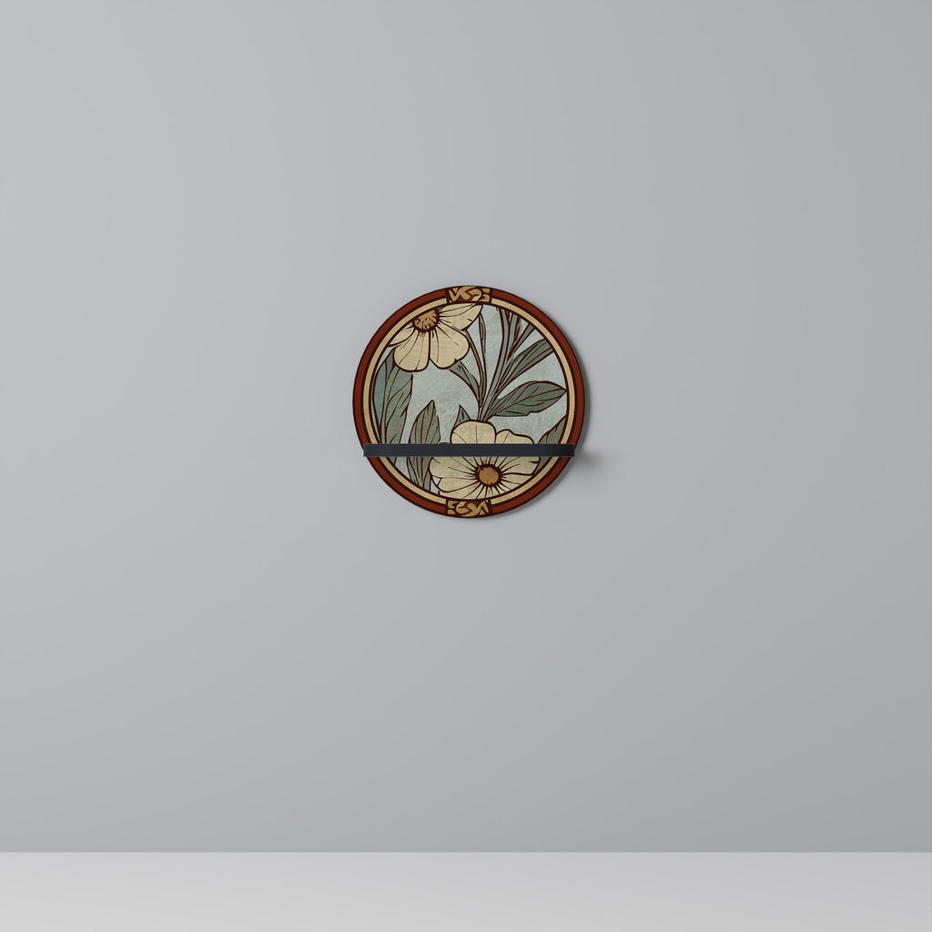 HERITAGE BLOSSOM Rundes Kunstregal in Schwarz