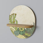 SUCCULENTS KALEIDOSCOPE Ovales Kunstregal in Eiche-Optik