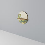 SUCCULENTS KALEIDOSCOPE Ovales Kunstregal in Eiche-Optik