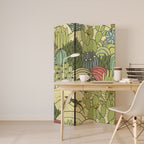 SUCCULENTS KALEIDOSCOPE Dekorativer Paravent - 3-teilig