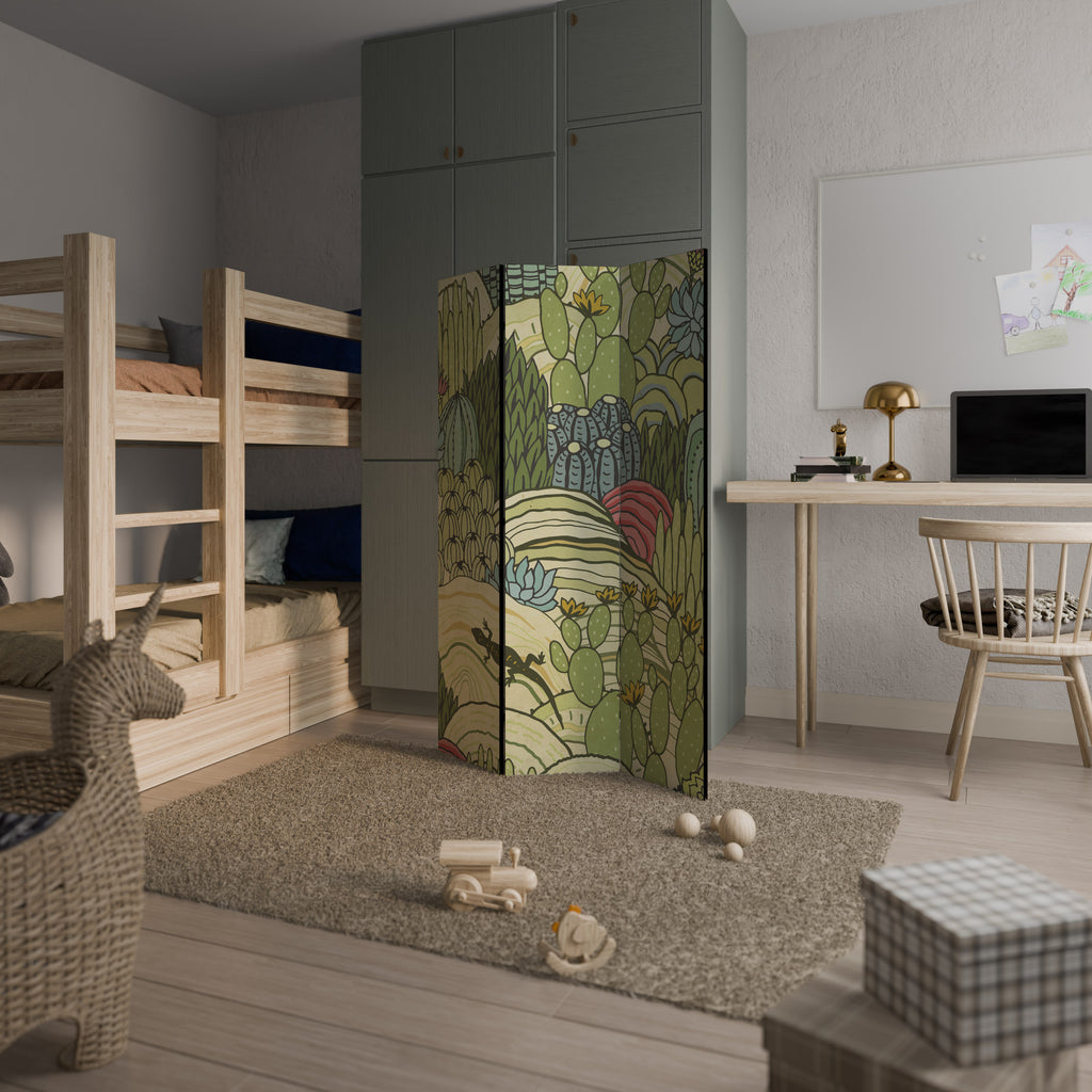 SUCCULENTS KALEIDOSCOPE 3-teiliger Paravent