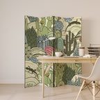 SUCCULENTS KALEIDOSCOPE Dekorativer Paravent - 4-teilig