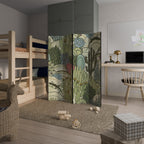 SUCCULENTS KALEIDOSCOPE Dekorativer Paravent - 4-teilig