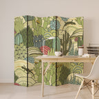 SUCCULENTS KALEIDOSCOPE Dekorativer Paravent - 5-teilig