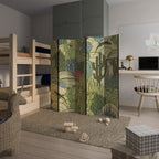 SUCCULENTS KALEIDOSCOPE Dekorativer Paravent - 5-teilig