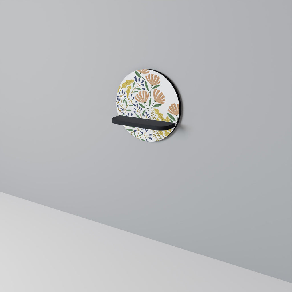 HELLO SPRING Rundes Kunstregal in Schwarz