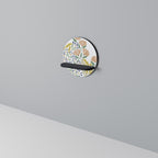 HELLO SPRING Rundes Kunstregal in Schwarz