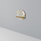 HELLO SPRING Rundes Kunstregal in Eiche-Optik