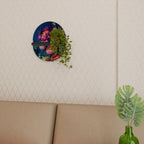 BLOOMING ELEGANCE Ovales Kunstregal in Schwarz