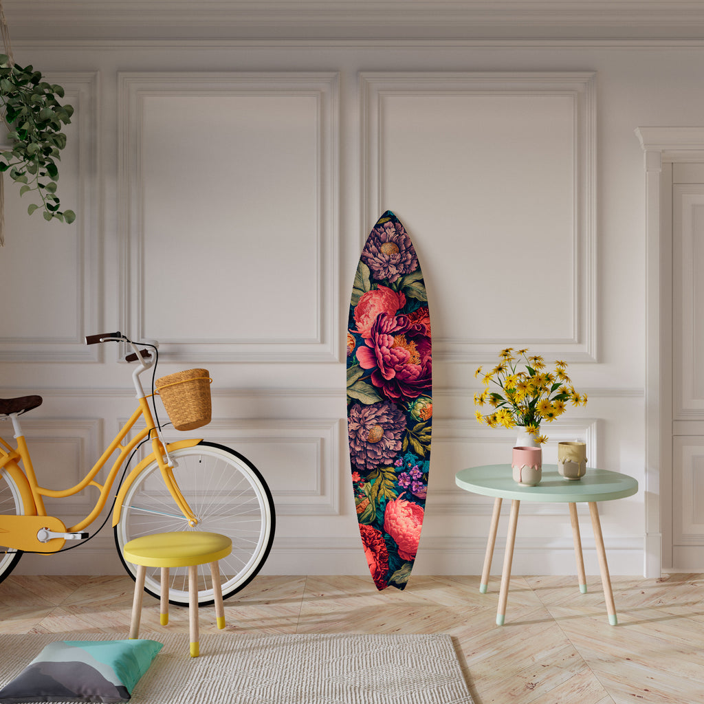 BLOOMING ELEGANCE Deko-Surfboard