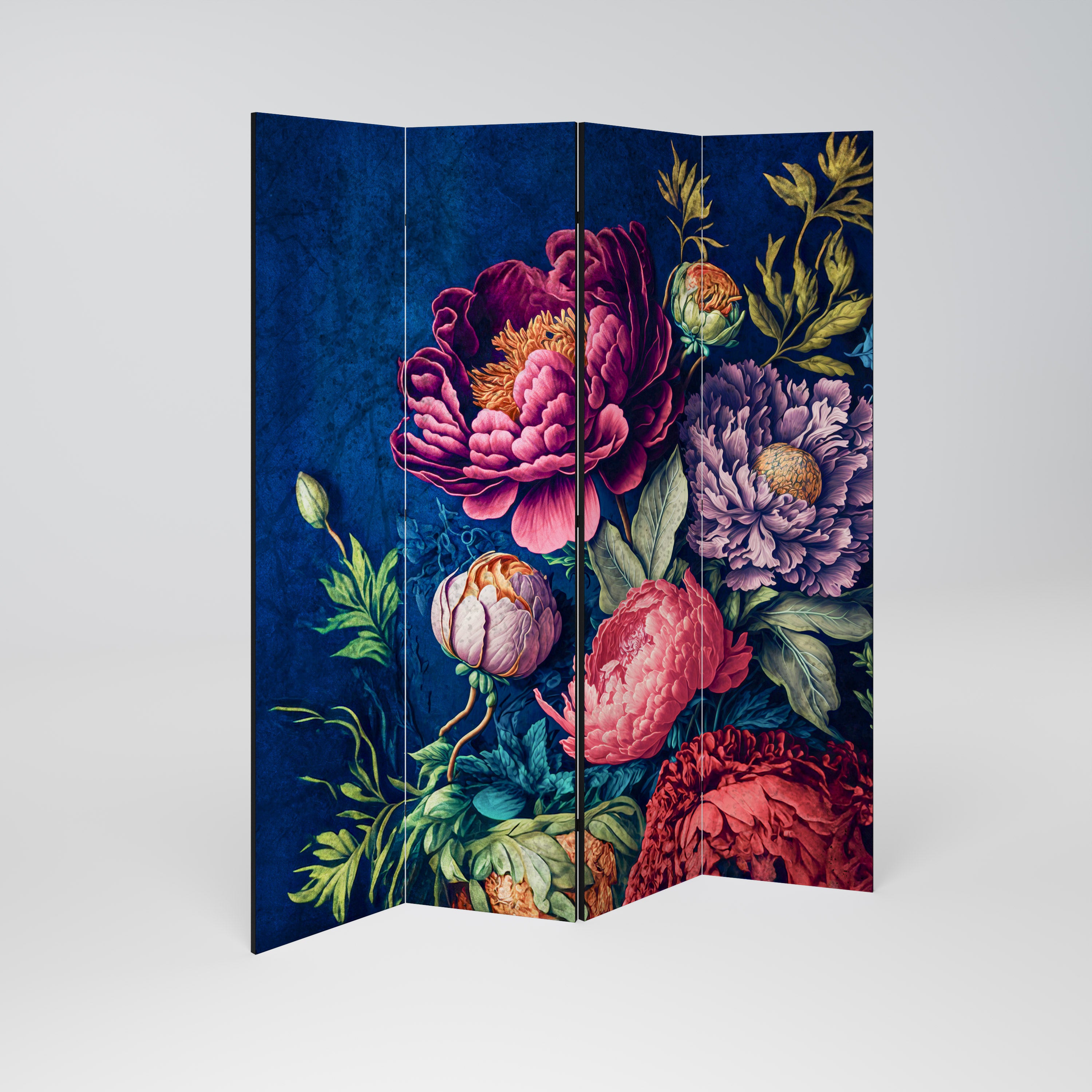 BLOOMING ELEGANCE 4-teiliger Paravent