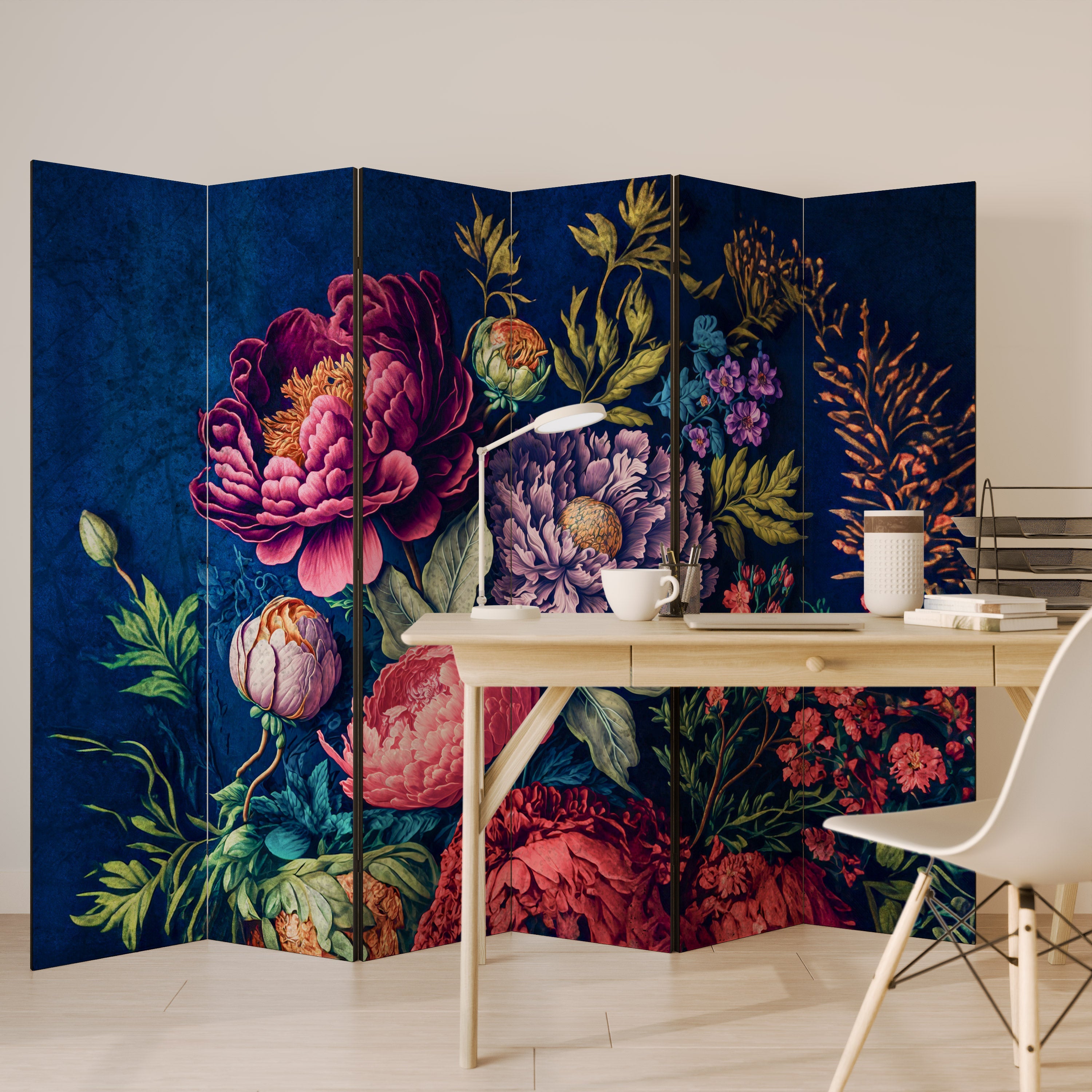 BLOOMING ELEGANCE Dekorativer 6-teiliger Raumteiler