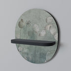 NIGHT LADY Ovales Kunstregal in Schwarz