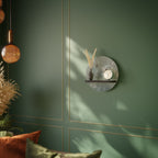 NIGHT LADY Rundes Kunstregal in Schwarz