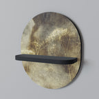 GENTLE POWER Ovales Kunstregal in Schwarz