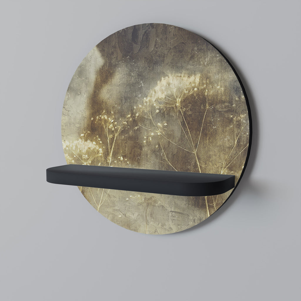 GENTLE POWER Rundes Kunstregal in Schwarz