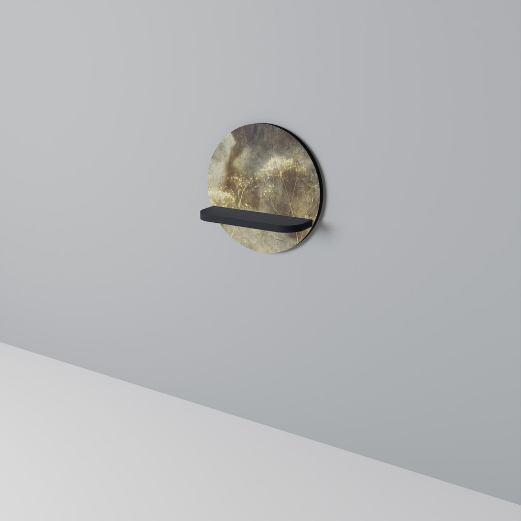 GENTLE POWER Rundes Kunstregal in Schwarz