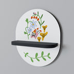 GARDEN LIFE Ovales Kunstregal in Schwarz