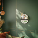 GARDEN LIFE Ovales Kunstregal in Schwarz