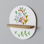 GARDEN LIFE Ovales Kunstregal in Eiche-Optik