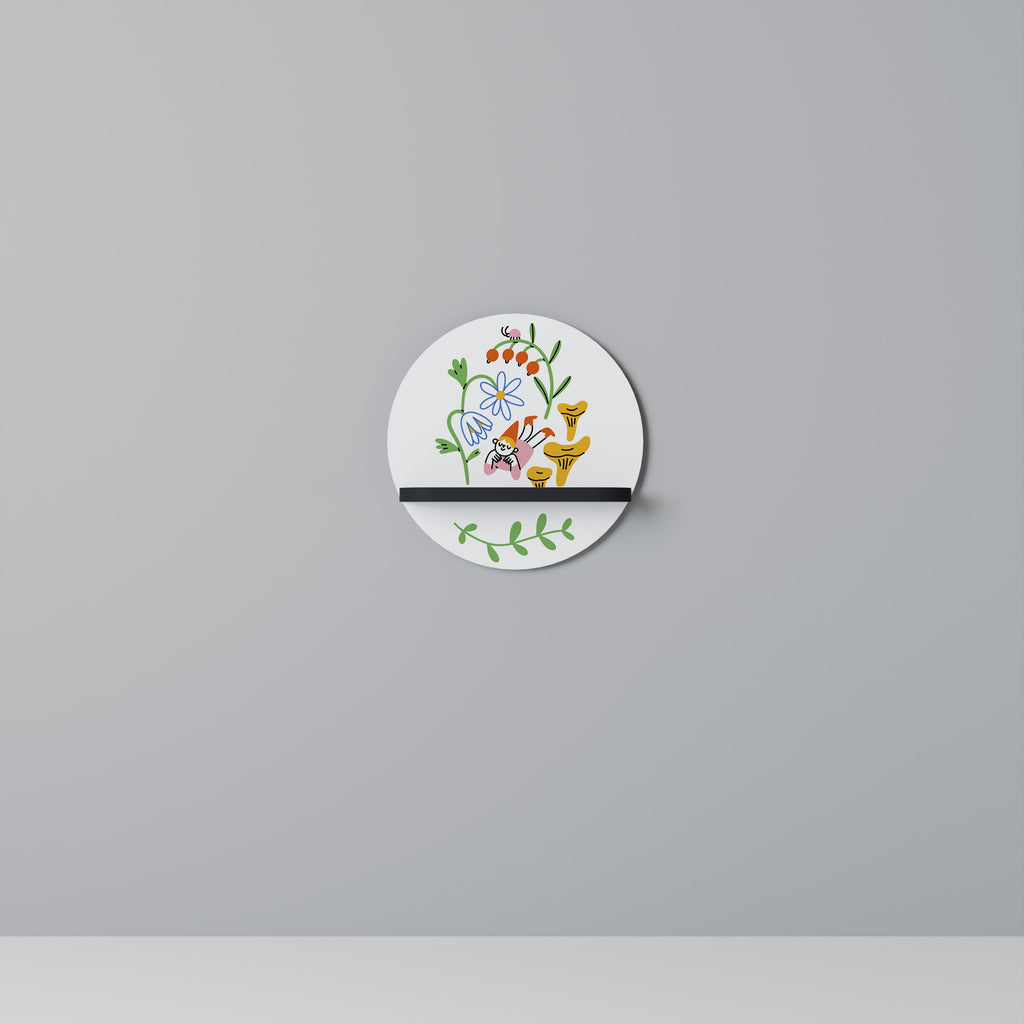 GARDEN LIFE Rundes Kunstregal in Schwarz