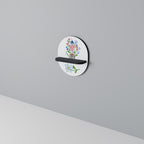 GARDEN GUARDIAN Ovales Kunstregal in Schwarz