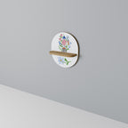 GARDEN GUARDIAN Ovales Kunstregal in Eiche-Optik