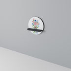 GARDEN GUARDIAN Rundes Kunstregal in Schwarz