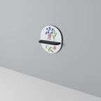 GARDEN JOY Ovales Kunstregal in Schwarz