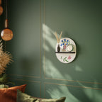 GARDEN JOY Ovales Kunstregal in Schwarz