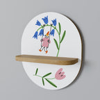 GARDEN JOY Ovales Kunstregal in Eiche-Optik