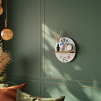 GARDEN JOY Ovales Kunstregal in Eiche-Optik