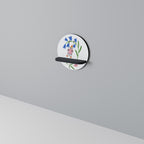 GARDEN JOY Rundes Kunstregal in Schwarz