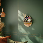 FLOWER POWER Ovales Kunstregal in Schwarz