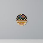 FLOWER POWER Ovales Kunstregal in Eiche-Optik