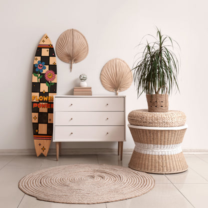 FLOWER POWER Deko-Surfboard