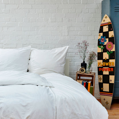 FLOWER POWER Deko-Surfboard