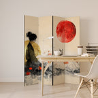 GOLDEN GLOW MEDITATION Dekorativer Paravent - 4-teilig