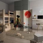 GOLDEN GLOW MEDITATION Decorative 5-Panel Room Divider