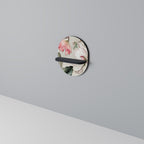 FLORAL GRACE Ovales Kunstregal in Schwarz