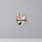 FLORAL GRACE Ovales Kunstregal in Schwarz