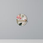 FLORAL GRACE Ovales Kunstregal in Eiche-Optik